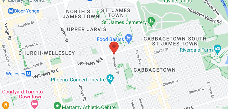 map of #101 -205 WELLESLEY ST E
